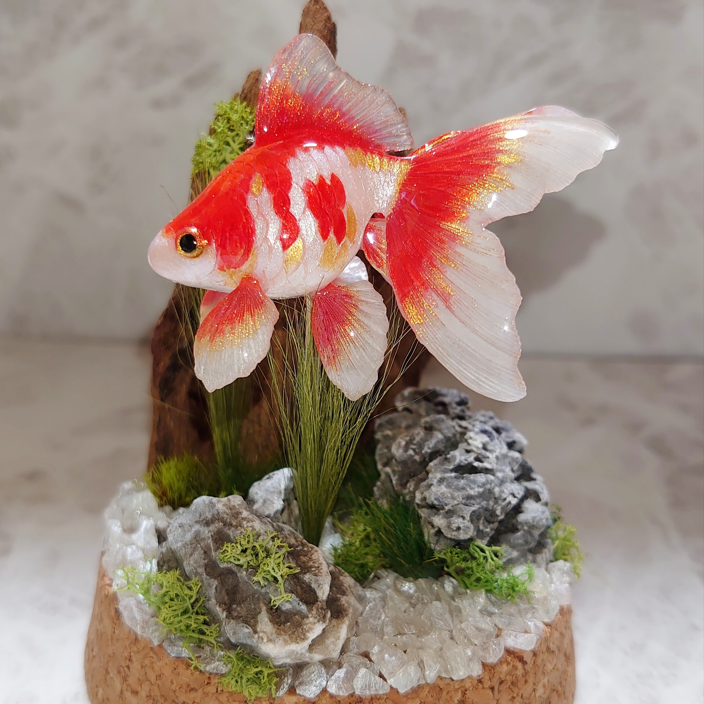 更紗琉金アクアリウムオブジェ その他置物 ひめもも 通販