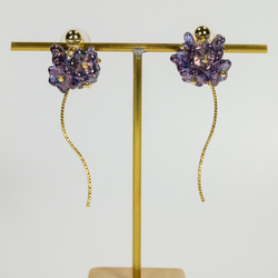 紫陽花（ネジバネ）イヤリング 6枚目の画像