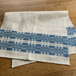 ニュアンスカラー　ブルー　ハンドメイド　ランチョンマット　ストライプ　40×60 ニュアンスカラー ブルー ハンドメイド ランチョンマット ストライプ