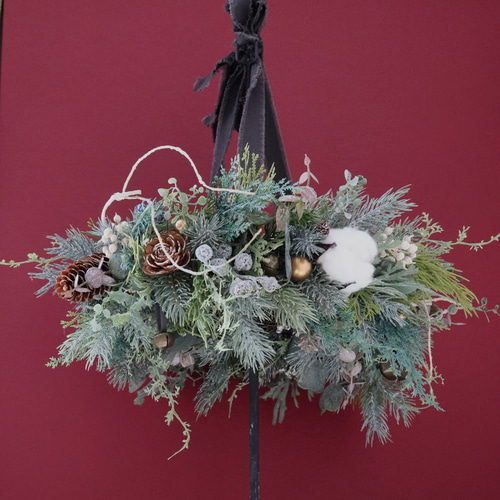 Creema限定 優しい鈴の音色のフライングリース：クリスマスリース