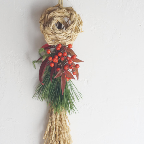 しめ飾り 南天 赤 お正月飾り 2026 しめ縄・しめ飾り wildswag 通販