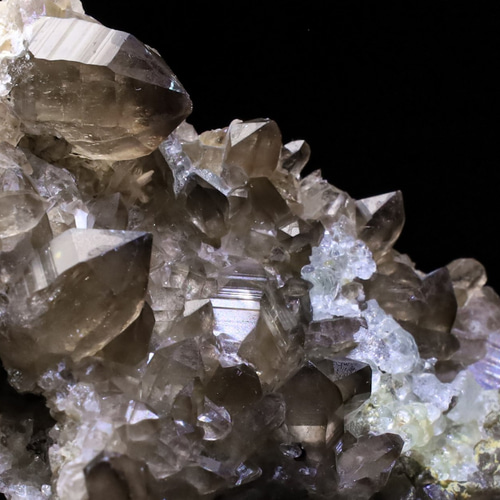 ハイアライトオパール スモーキークォーツ 共生 鉱物 標本 原石 ハイアライトオパール スモーキークォーツ 共生 鉱物 標本 原石