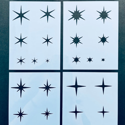 ステンシルシート　キラキラ　No.1 1枚目の画像