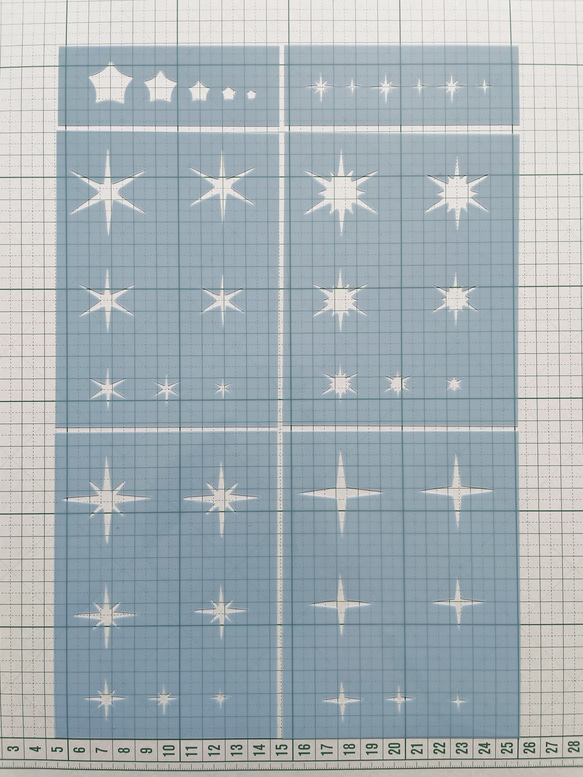 ステンシルシート　キラキラ　No.1 2枚目の画像