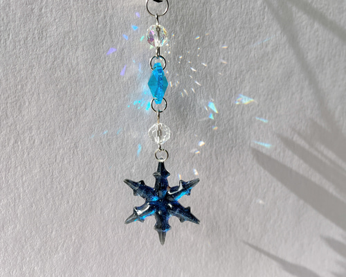 偏光結晶キーホルダー / レジン / 雪 その他アクセサリー 華昇 優羽