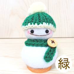 再販*SnowMan*選べるカラー*Creema限定*冬支度ハンドメイド*フェルト*雪だるま*手編み*ニット帽*飾り 9枚目の画像