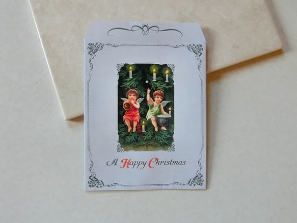 アンティーク風クリスマスギフト袋セット No.3　Sサイズ 7枚目の画像