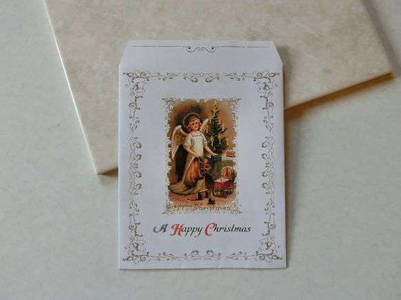 アンティーク風クリスマスギフト袋セット No.3　Sサイズ 5枚目の画像