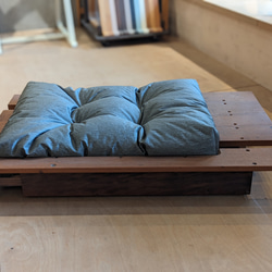 一点もの！【送料無料】ペット用(犬、猫）木製ベッド　試作品特別価格　イタウバ材使用　 3枚目の画像