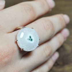 Silver925・アゲートの指環：《台風の目/L'oeil du typhon》 3枚目の画像