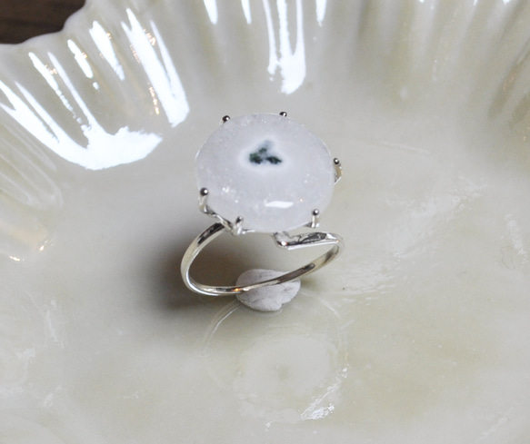 Silver925・アゲートの指環：《台風の目/L'oeil du typhon》 6枚目の画像