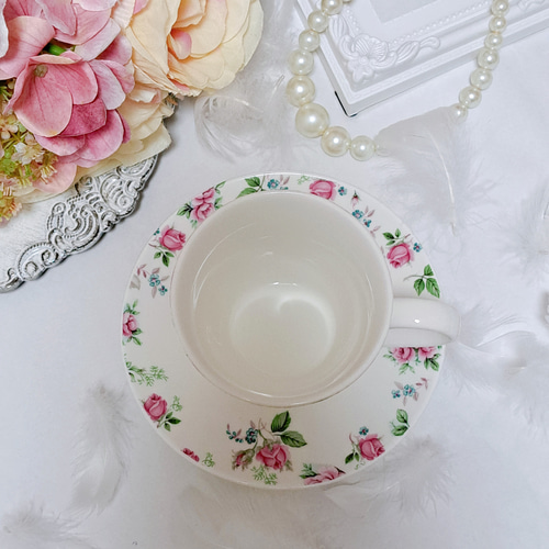 vintage pot ୨୧ * ピンク色バラの 小さなコーヒーポット（ピンク 