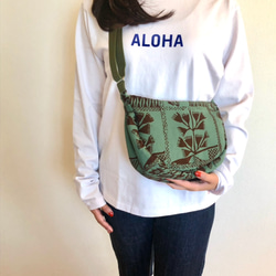 NOANOA ラウンドバッグ　〜　ハワイファッションブランドNOANOA のリメイク品 1枚目の画像