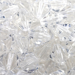 お徳用 プラビーズ アクリルビーズ ソロバン型 ５ｍｍ クリスタル 透明クリアー ２０グラム入り 2枚目の画像
