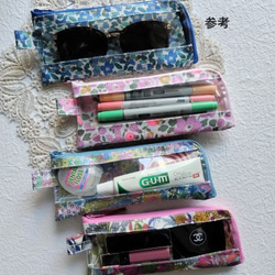 筆盒 牙刷盒 L 型拉鍊 透明袋 小號 Susanna Liberty 層壓板 ♡ 各種尺寸的向日葵 第8張的照片