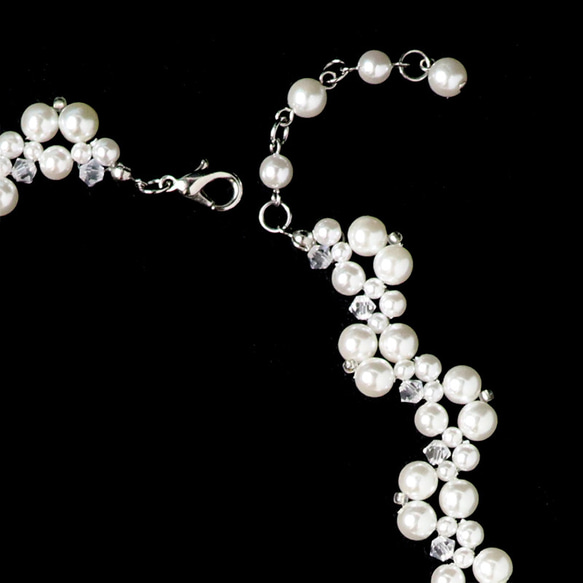◇キット メグネックレス ブライダル 自分で作る ウェディング パーティー 結婚 披露宴 ビーズキット アクセサリー制作 8枚目の画像