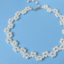 ◇キット メグネックレス ブライダル 自分で作る ウェディング パーティー 結婚 披露宴 ビーズキット アクセサリー制作 3枚目の画像