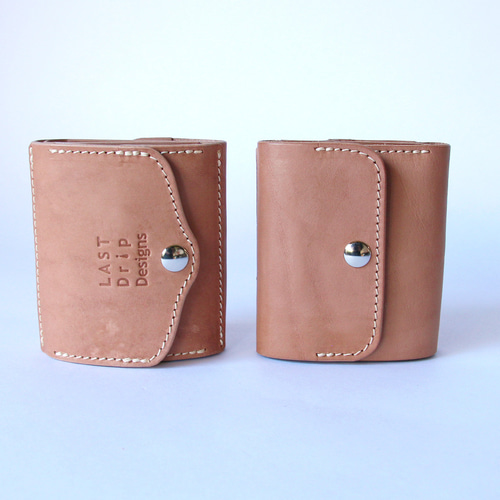 ハンドメイド　牛ヌメ革　三つ折り財布 楽天市場】ヌメ革 栃木レザー 財布 コインレス 三つ折り財布