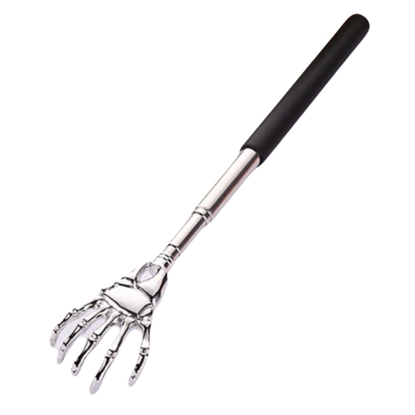 孫の手 骸骨の手 伸縮性 携帯 コンパクト軽量 背中 ステンレス のびる