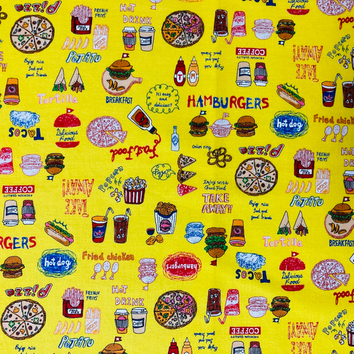 バーガー☆ハンバーガー ランチョンマット ハンドメイド