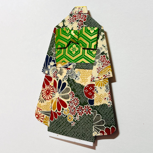 着物のポチ袋625 QUOカードサイズ 小菊 かのこ ぽち袋・お年玉袋 着物