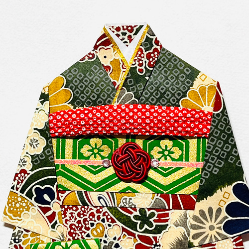 着物のポチ袋625 QUOカードサイズ 小菊 かのこ ぽち袋・お年玉袋 着物