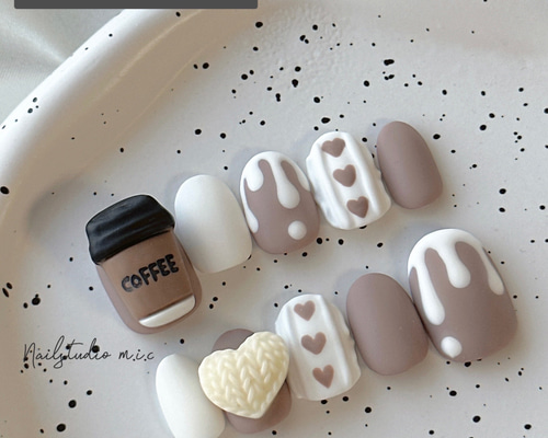 【サイズオーダー】ネイルチップ ニュアンス 韓国 淡色 ネイルチップ サイズオーダー 韓国 ポップ ニュアンス ホワイト