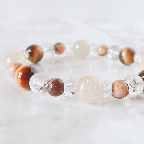 激レア　ガーデンクォーツ&ルチルクォーツ共生ブレスレット　4 激レアガーデンクォーツ&ルチルクォーツ共生ブレスレット4