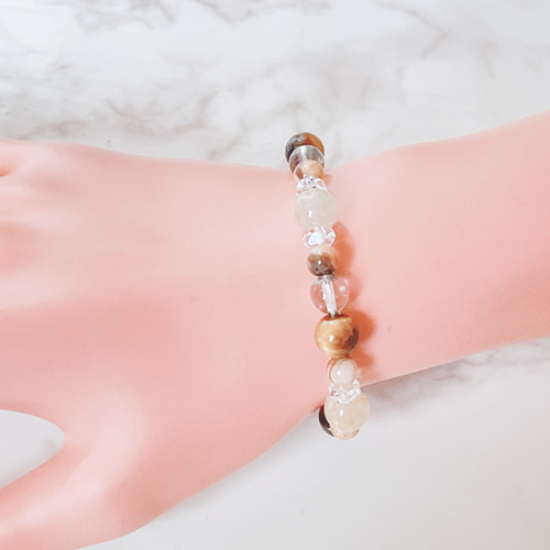 激レア　ガーデンクォーツ&ルチルクォーツ共生ブレスレット　4 激レアガーデンクォーツ&ルチルクォーツ共生ブレスレット4