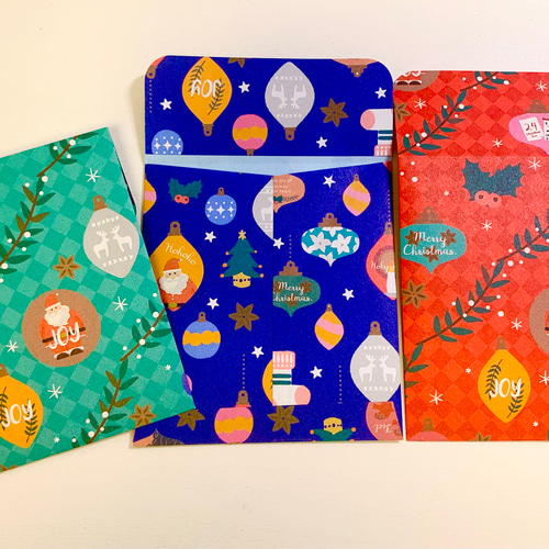 送料無料】クリスマスポチ袋 24枚 No.399 おすそ分けファイルにも