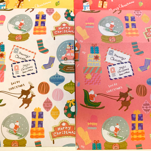 送料無料】クリスマスポチ袋 24枚 No.399 おすそ分けファイルにも