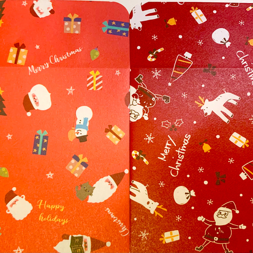 送料無料】クリスマスポチ袋 24枚 No.399 おすそ分けファイルにも