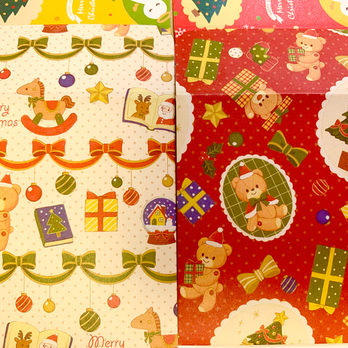 送料無料】クリスマスポチ袋 24枚 No.399 おすそ分けファイルにも