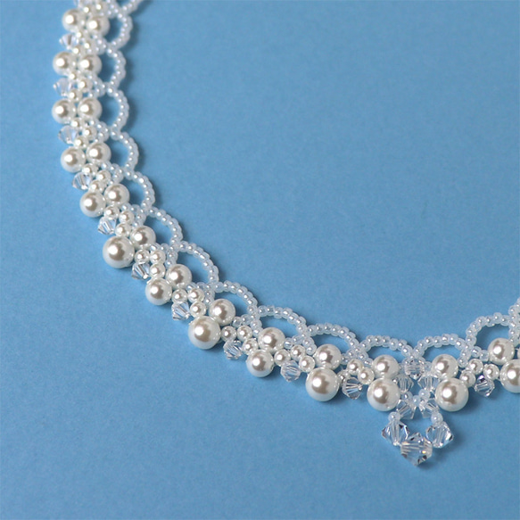 ◇ キット ベル ネックレス ブライダル 自分で作る ウェディング パーティー 結婚式 ビーズキット アクセサリー制作 5枚目の画像