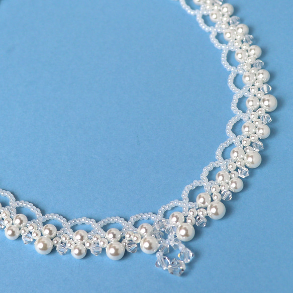 ◇ キット ベル ネックレス ブライダル 自分で作る ウェディング パーティー 結婚式 ビーズキット アクセサリー制作 2枚目の画像