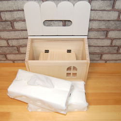 お家型ティッシュケース◆袋タイプティッシュ専用◆箱なしティッシュをおしゃれに・・・ 3枚目の画像