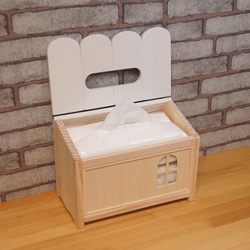 お家型ティッシュケース◆袋タイプティッシュ専用◆箱なしティッシュをおしゃれに・・・ 2枚目の画像
