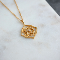 SV925  0044 watermark flower necklace 3枚目の画像