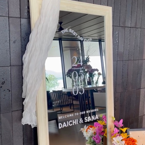 機械で切断！仕上がり綺麗】結婚式 ウェルカムミラーシール