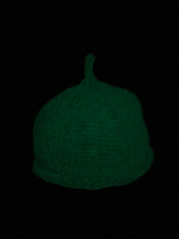 46・暗闇の中光ります、大人可愛いトンガリ帽子・オリジナルハンドメイド 13枚目の画像