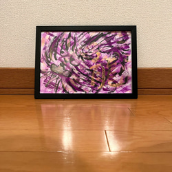 幸せあったかい紫龍神様　　A4サイズ原画　額なし 4枚目の画像