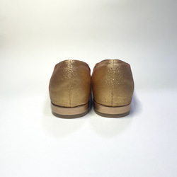 ◆冬季促銷半價◆ Easy 雙色高跟鞋（棕色x金色）平底2cm鞋跟/23.0cm/23.5cm 第6張的照片