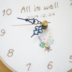フラワーブーケ　刺繍時計　　オーダーメイド 11枚目の画像