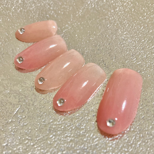 ネイルチップ　量産型　フレンチガーリー　推しネイル　ワンホン　グラデーション ネイルチップ 量産型 フレンチガーリー 推しネイル ワンホン