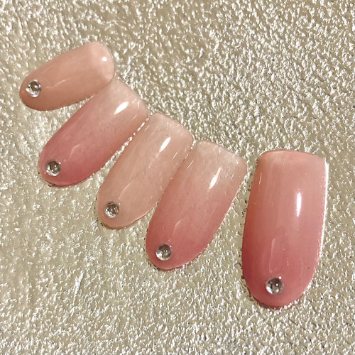 no.3】グラデーションネイル ワンホンネイル フレンチガーリー