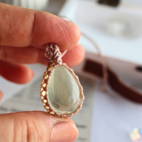 ペンダントトップ ネックレス 天然石 大きめ 金属アレルギー対応