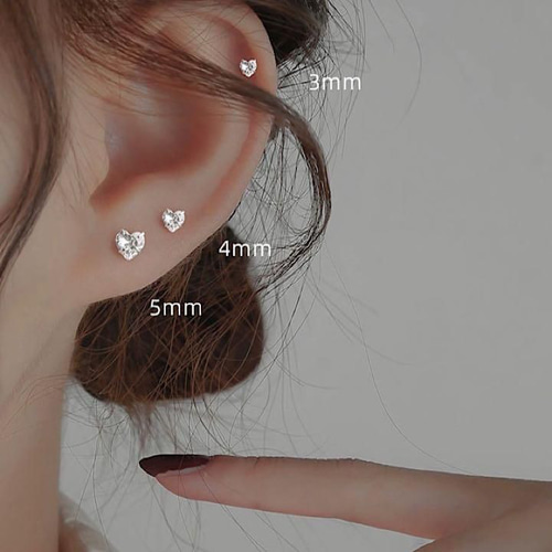 069Fh【8mm】ピアス　煌めく一粒ダイヤ　高級感　CZ　S925　シルバー 069F【8mm】ピアス 煌めく一粒ダイヤ 高級感 CZ S925 シルバー