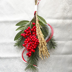 2025【亀】若松と昇り亀のお正月飾り 数量限定 稲穂 正月飾り しめ縄