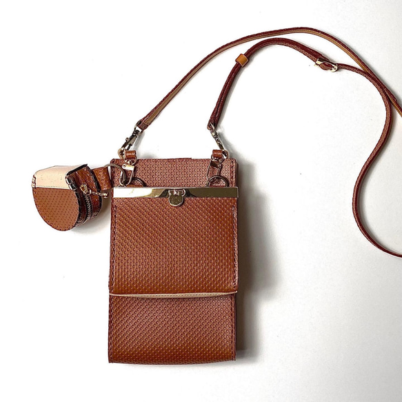 【これひとつでお出かけ】smartphone case & wallet #brown 12枚目の画像
