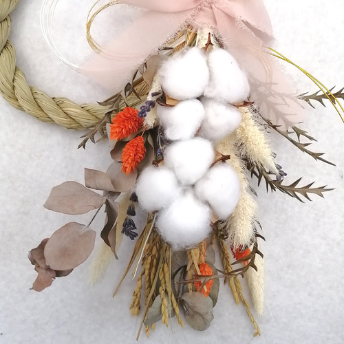 57 正月飾り しめ飾り しめ縄 インテリア 雑貨 ドライフラワー スワッグ